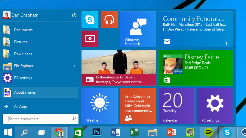 Start menu