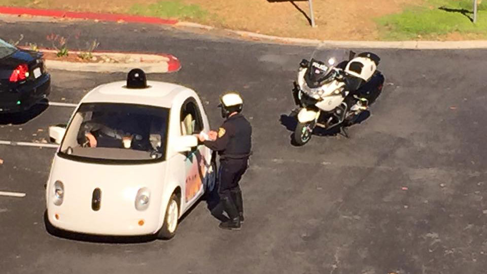Google self-driving car police