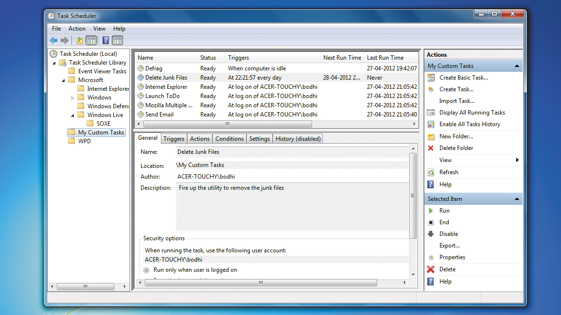Automate tasks in Windows