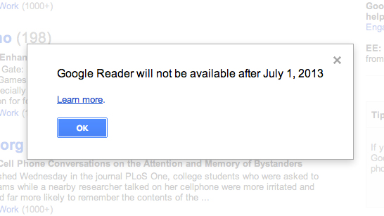 Google kills Reader, breaks internet's heart
