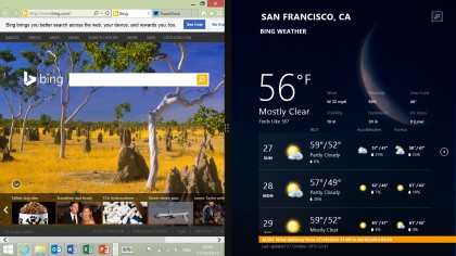 Two apps side by side