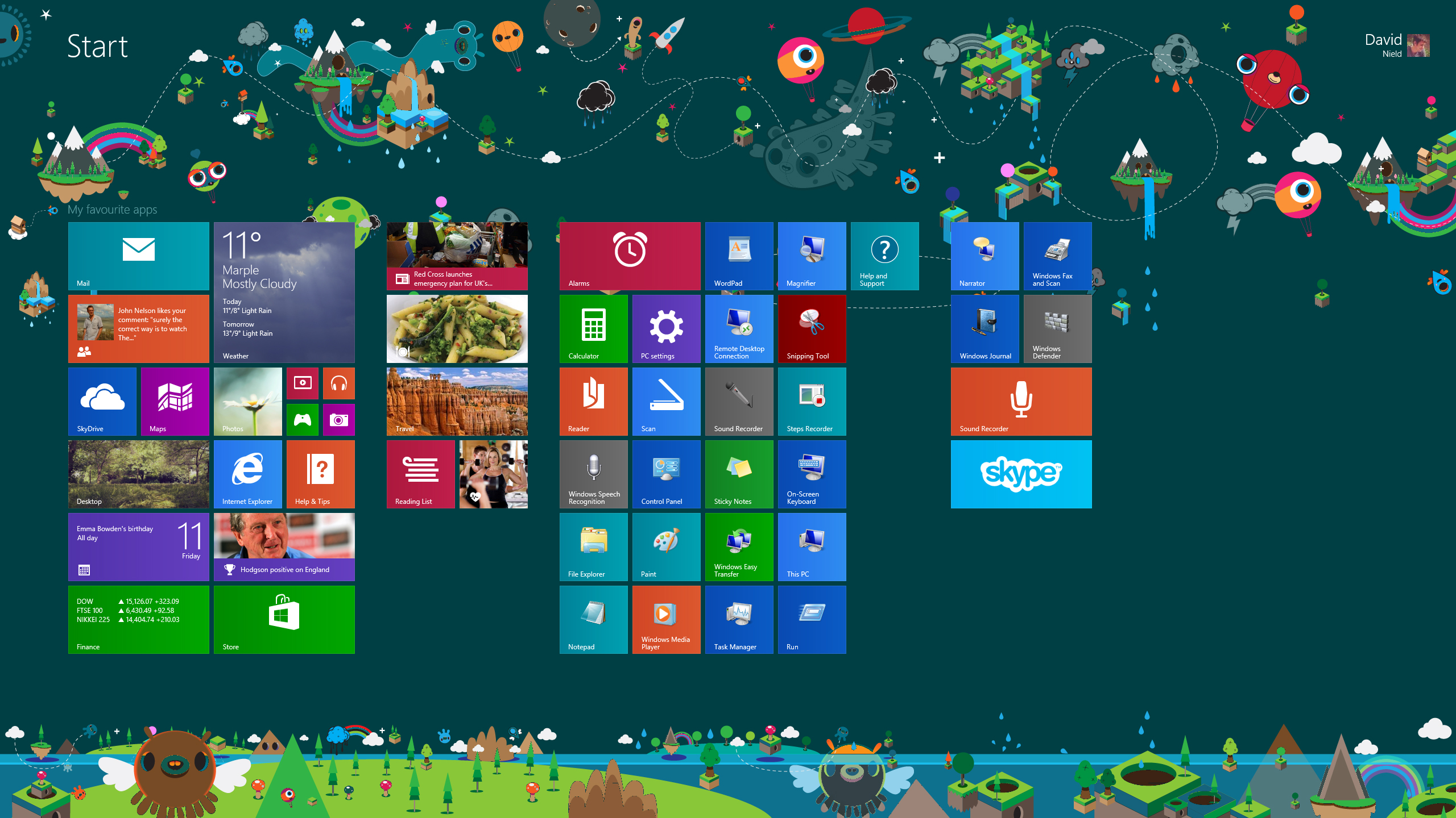 Windows 8 Start screen