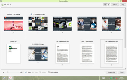 Interleave pages from multiple files of different formats into a single PDF