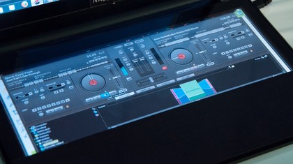 Use the touchscreen for alternative controllers like this DJ mixer