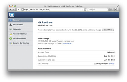 iCloud sign-in