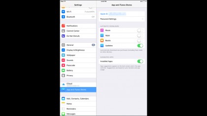 Stop Automatic Downloads - iPad