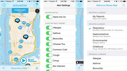 iPhone 6, iPhone 6 Plus, iOS 8, Health Kit, RunKeeper, 7 Minute Workout, MotionX 24/7, iOS Health app, Jawbone UP, Carrot Fit, WebMD, Sick Weather