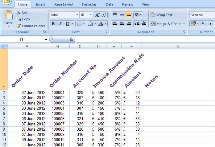 Excel Tutorial 1 - altered title angle