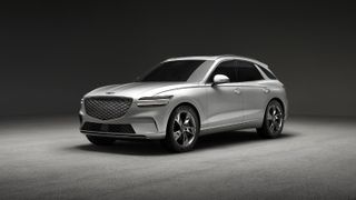 Genesis GV70 EV in a grey studio