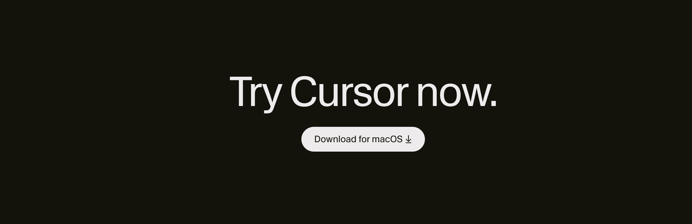 An image of the Cursor home page