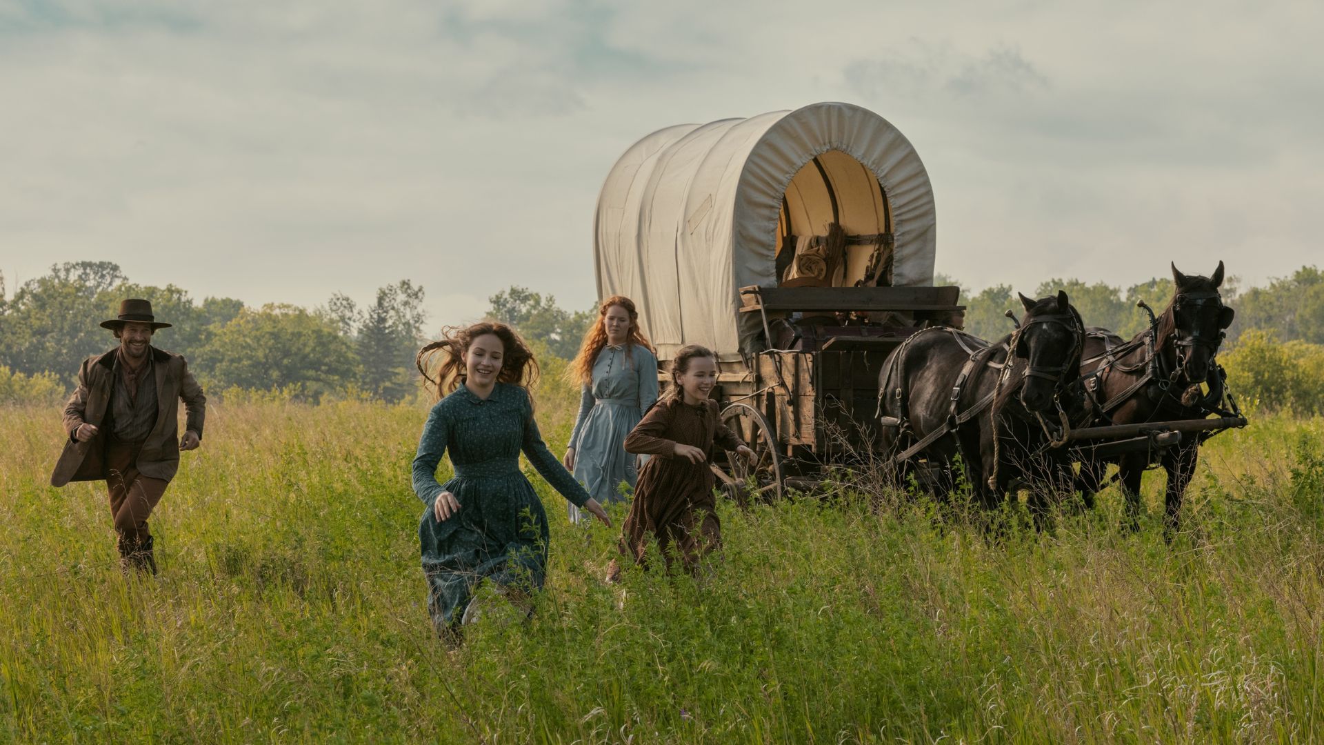 The cast of Little House on the Prairie