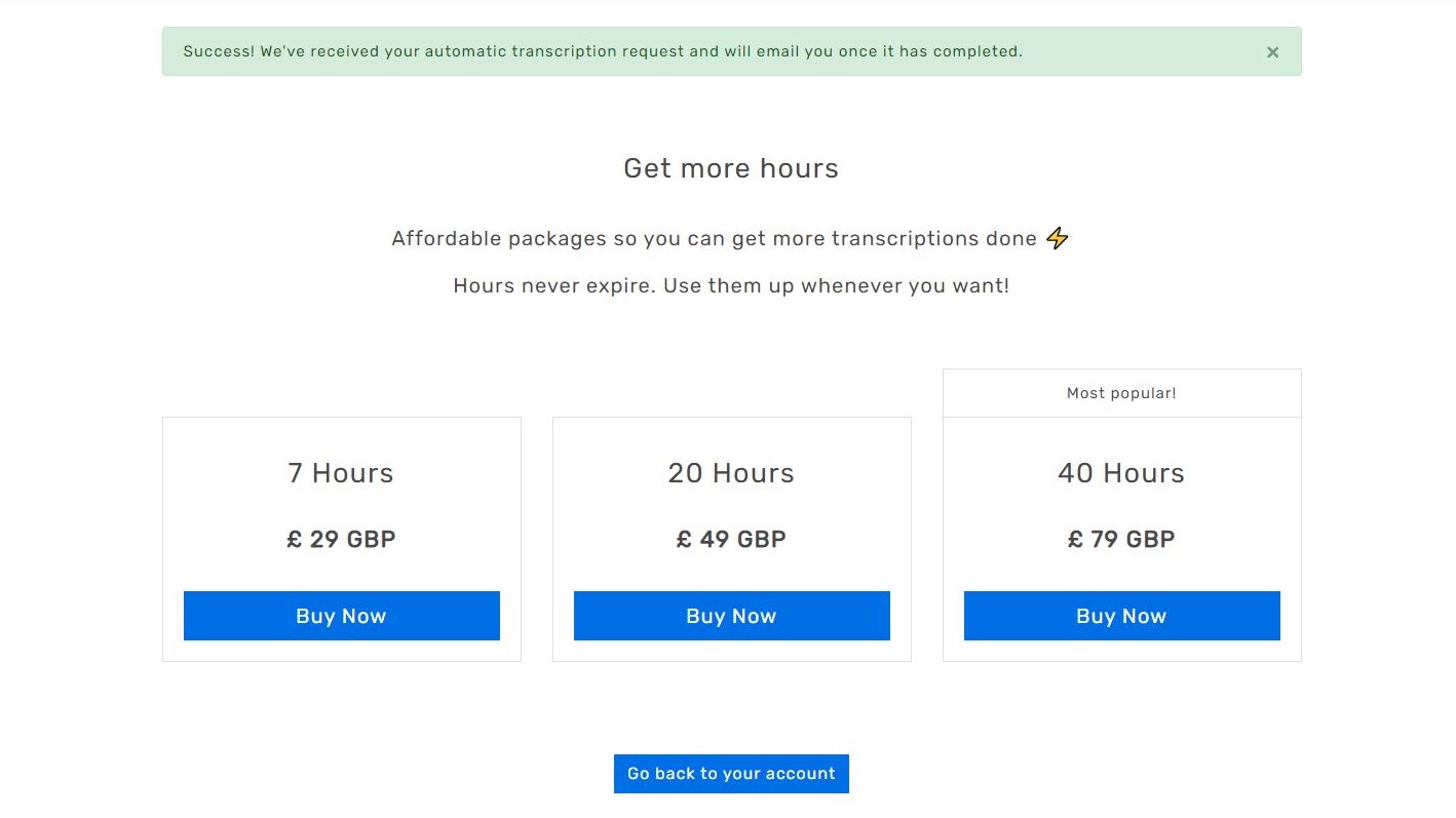 Online transcription service Vocalmatic