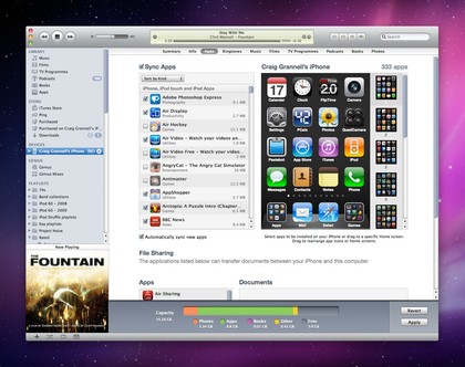 iTunes 11 app management
