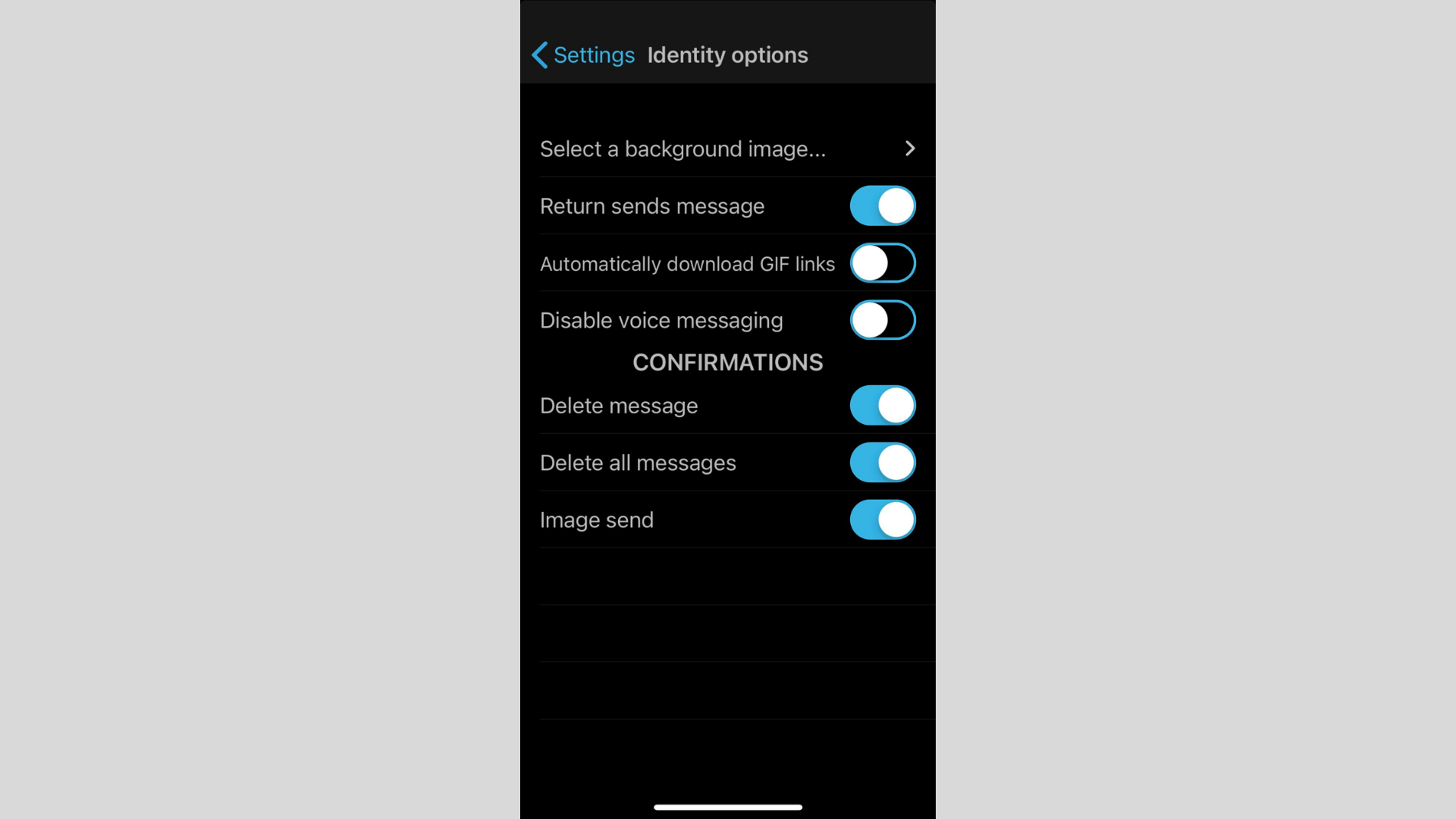 Identity Options