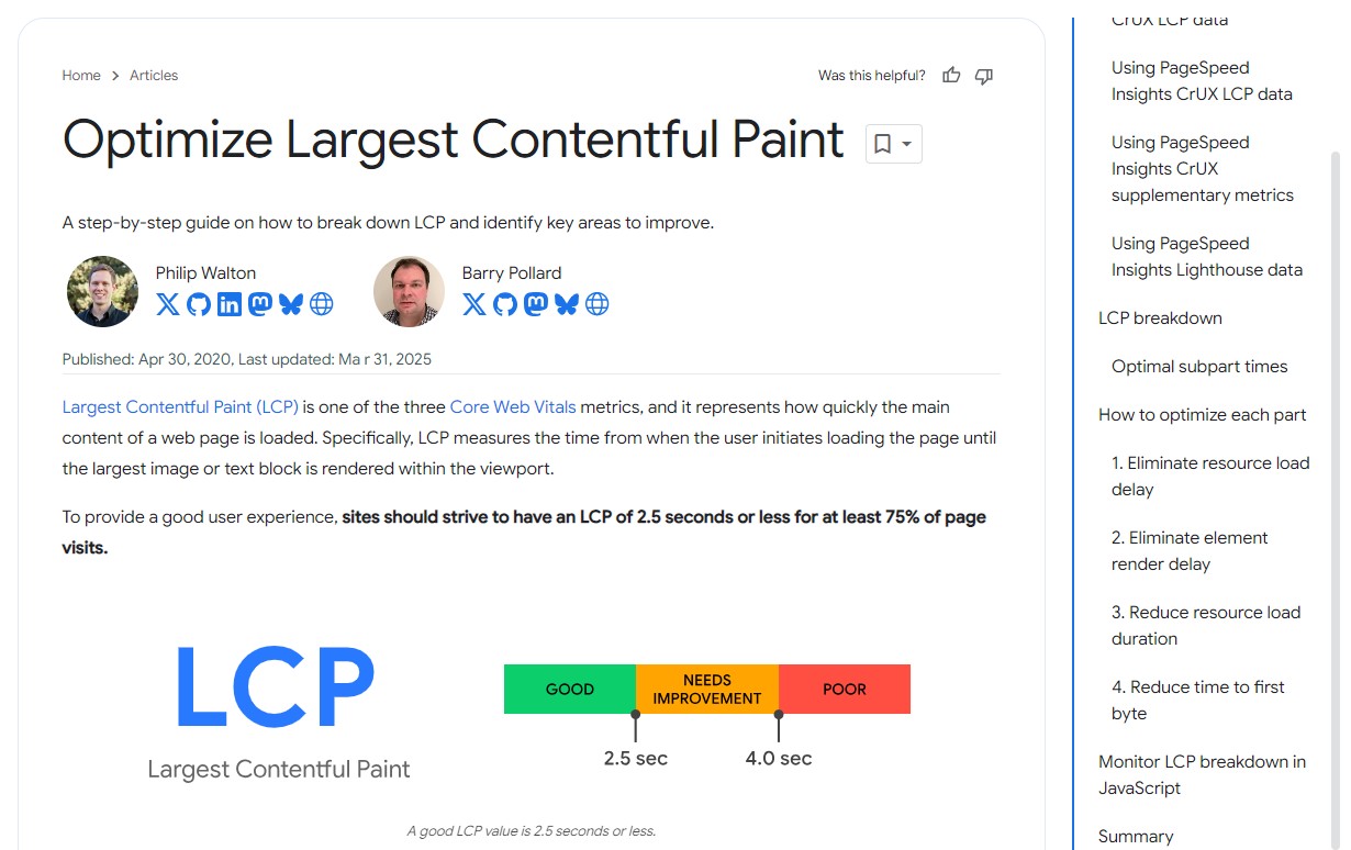 Site optimization