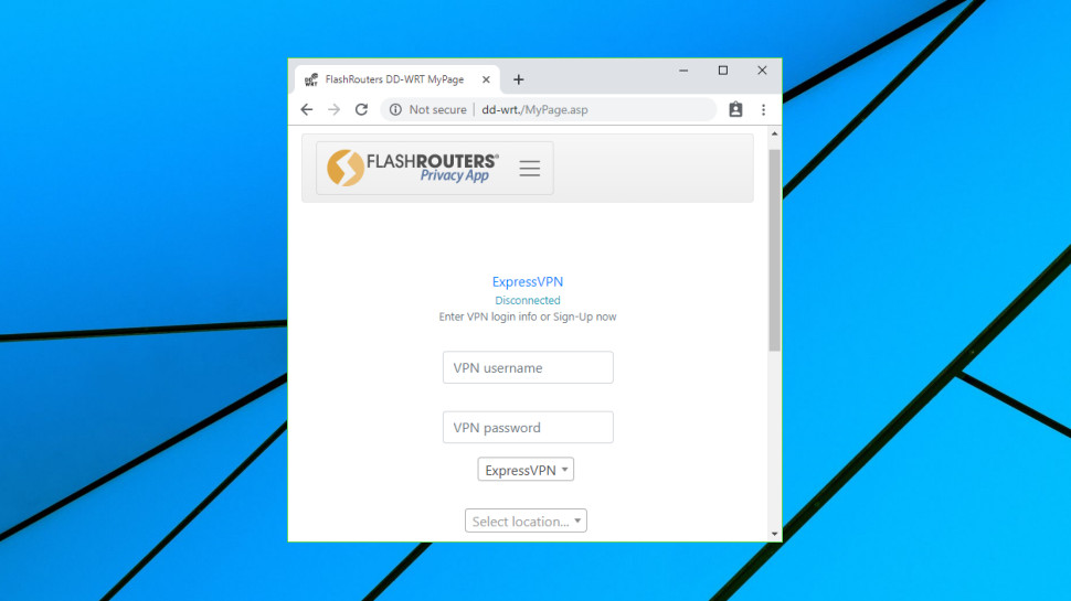 FlashRouters supplies its own web app to help simplify the process of setting up your VPN router (Image credit: FlashRouters)