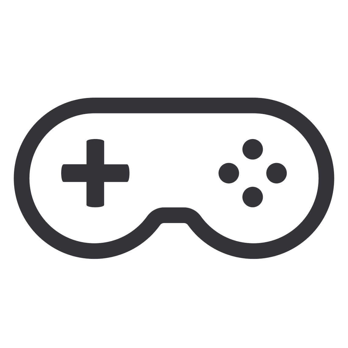 A gaming controller symbol