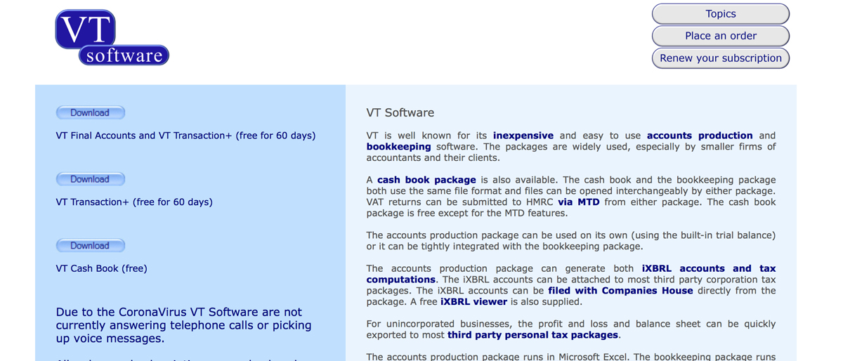 VT Cash Book