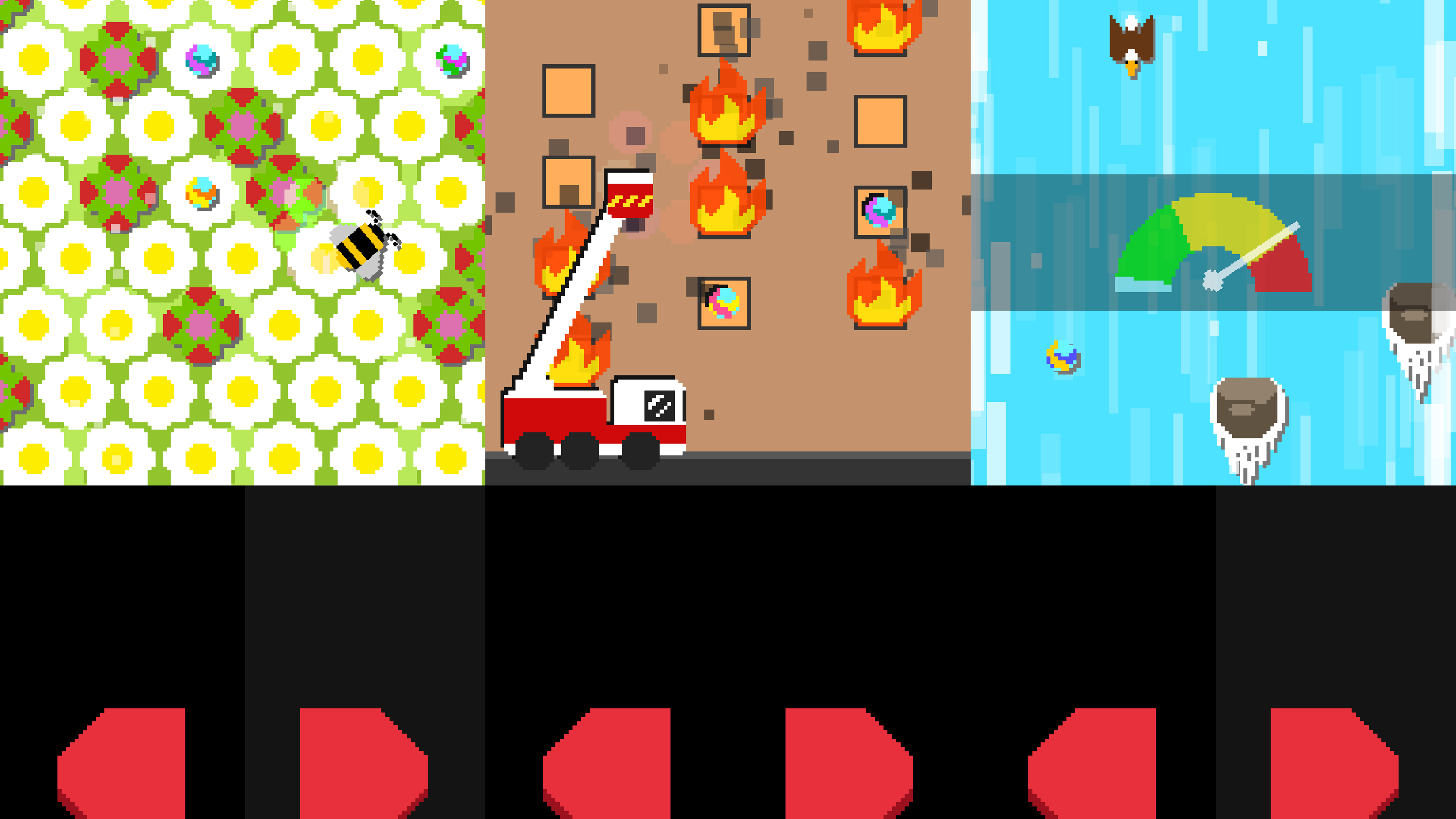 Three screenshots showing pureya