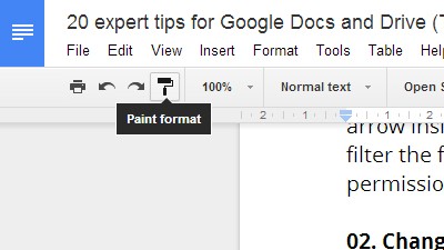 Paint formats