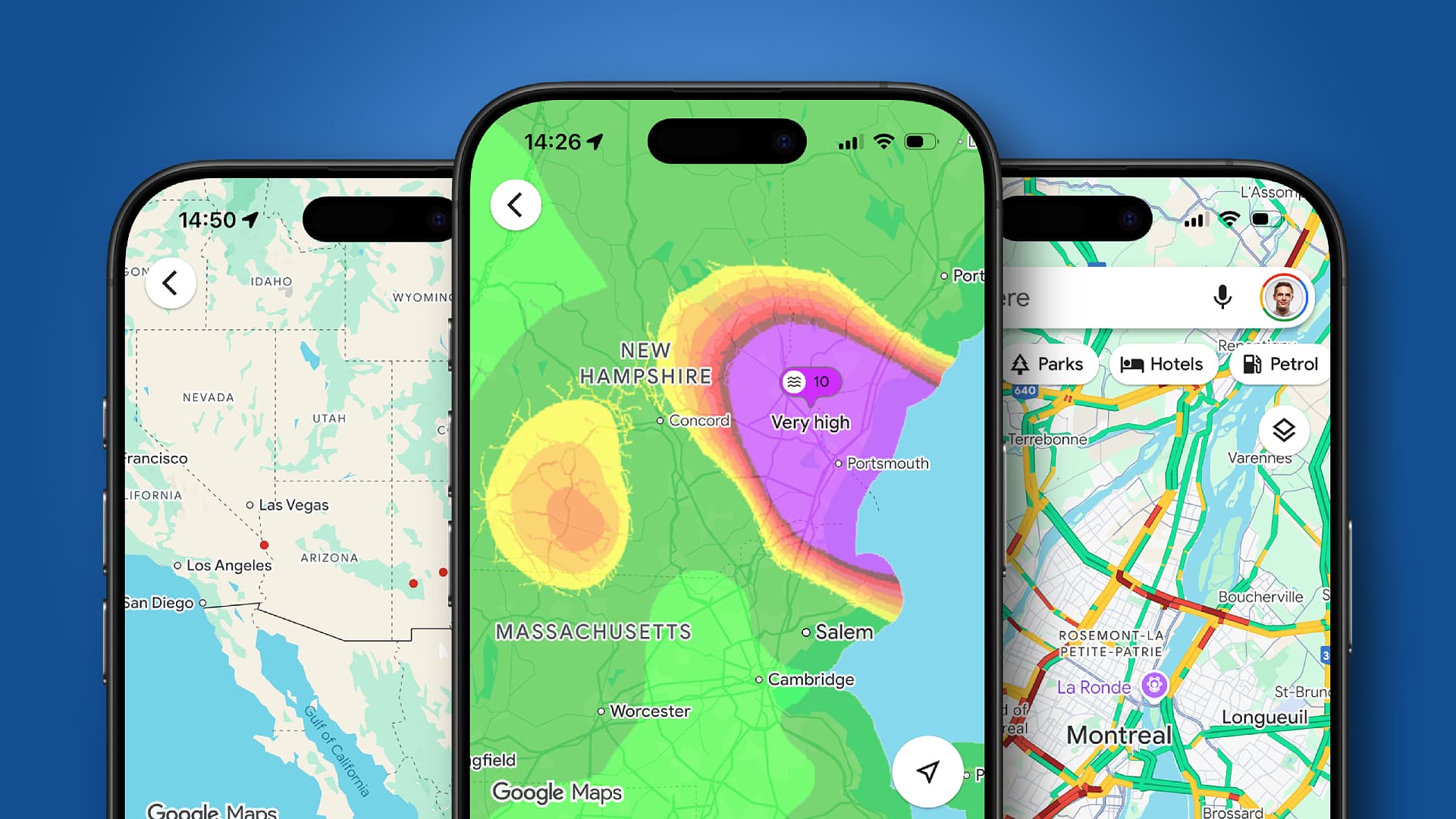 Google Maps running on an iPhone.