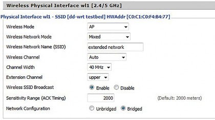 Router settings