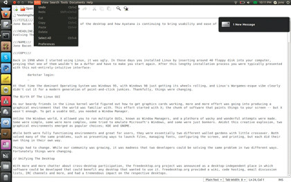 App menus