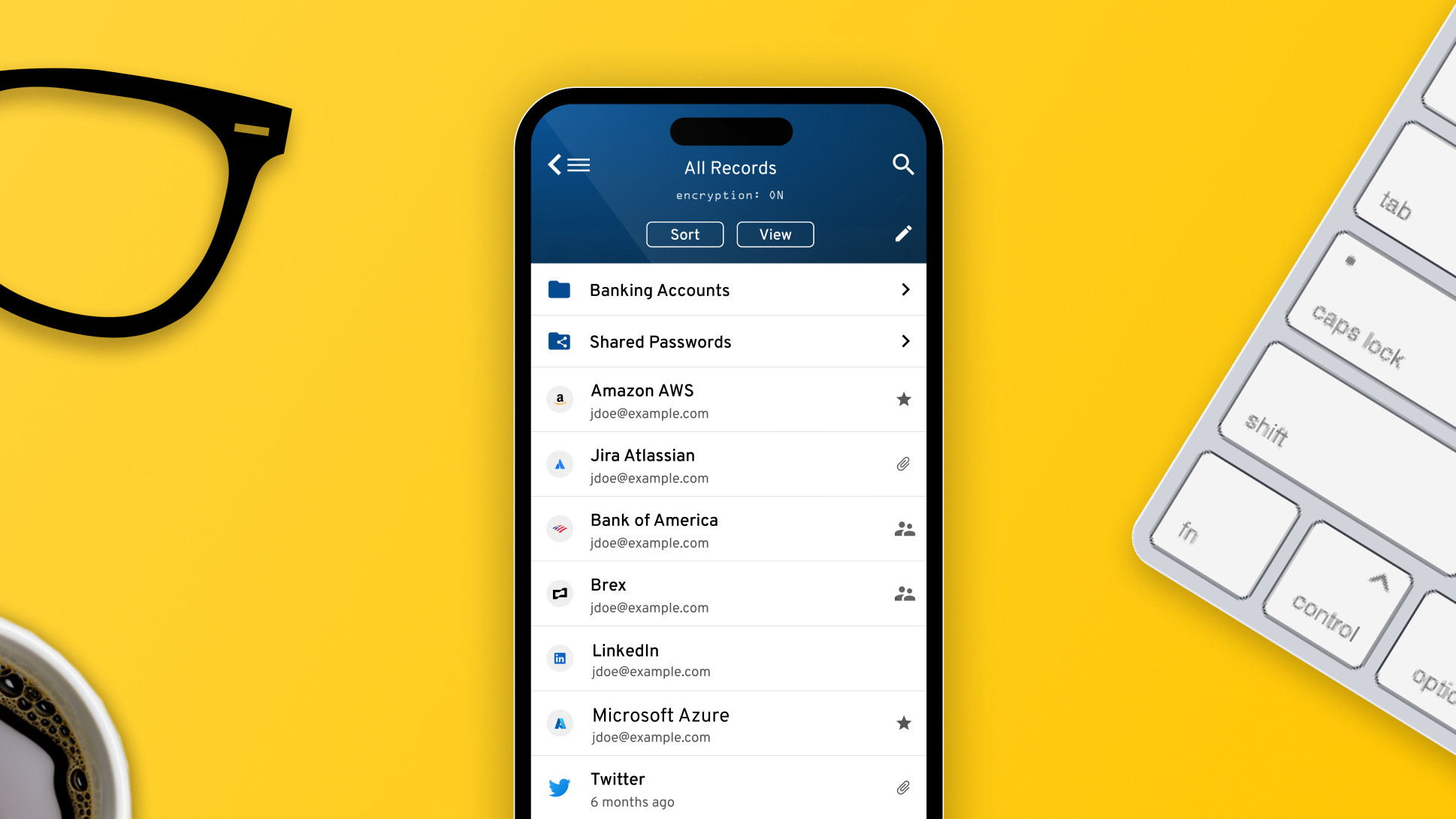 Keeper Password Manager running on a phone
