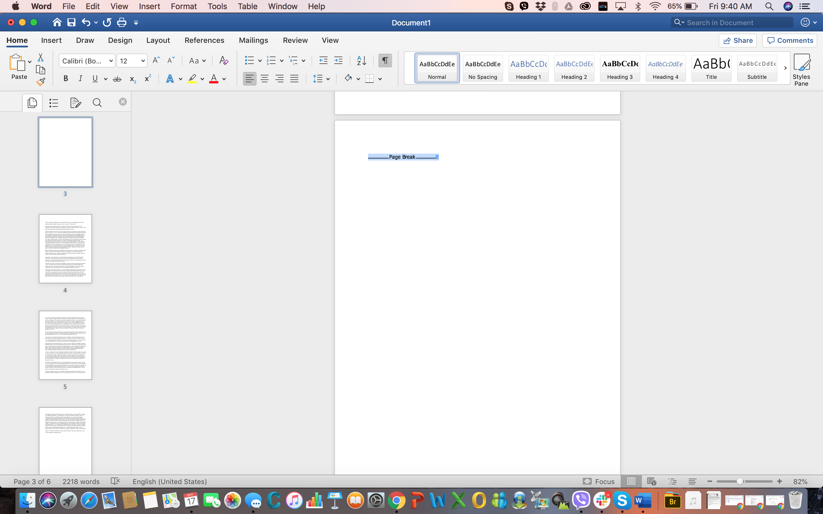 how to delete a page in Word