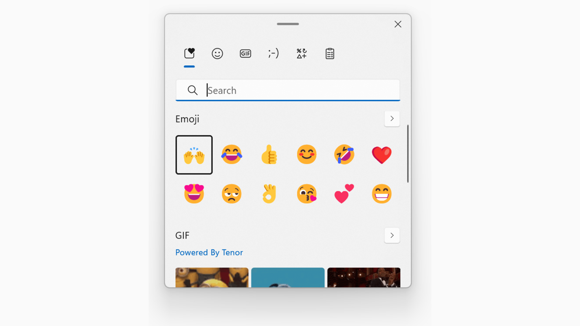 Windows 11 GIF Picker