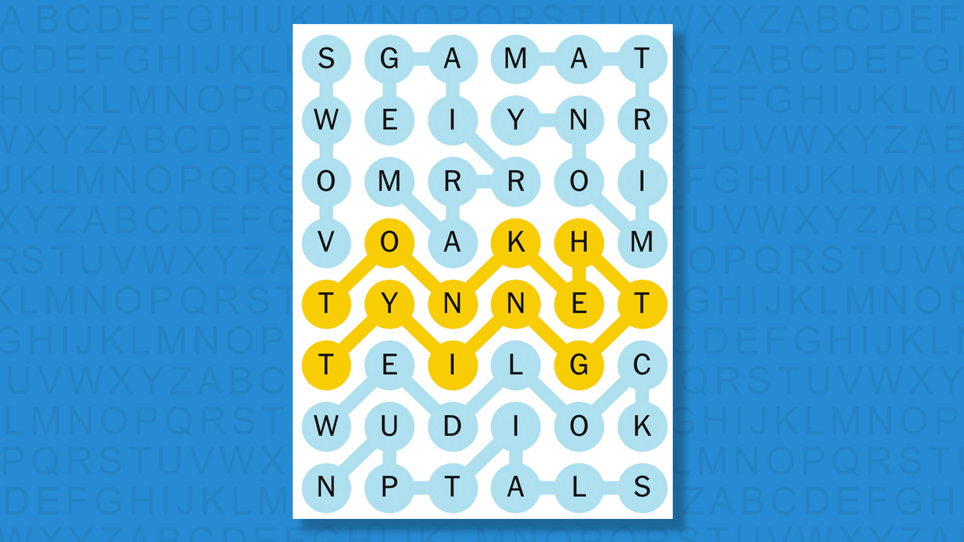 NYT Strands answers for game 825 on a blue background