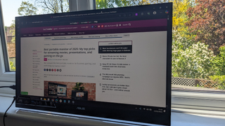 Asus ZenScreen MB27ACF during our review