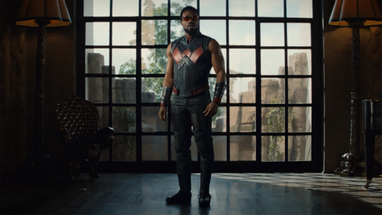 Simon Williams wearing his Wonder Man film remake costume in Wonder Man episode 8
