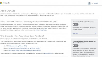 3. Disable ads online