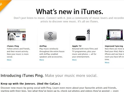 iTunes 10: ping, airplay and lots more new features
