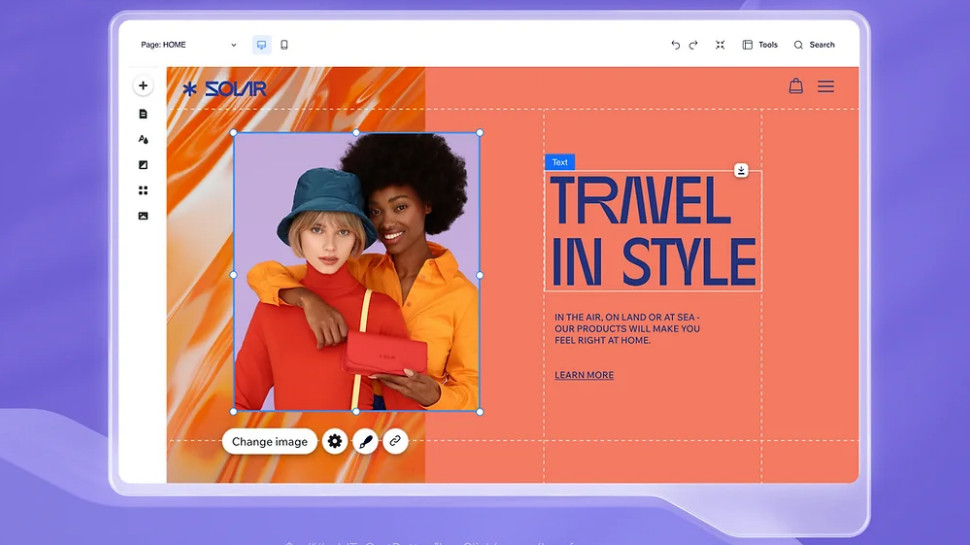 Wix editor screenshot