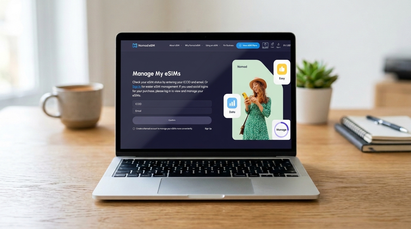 Nomad homepage on a macbook