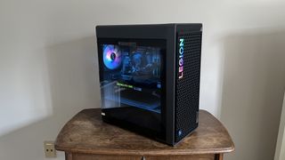 Lenovo Legion Tower 5i on a side table