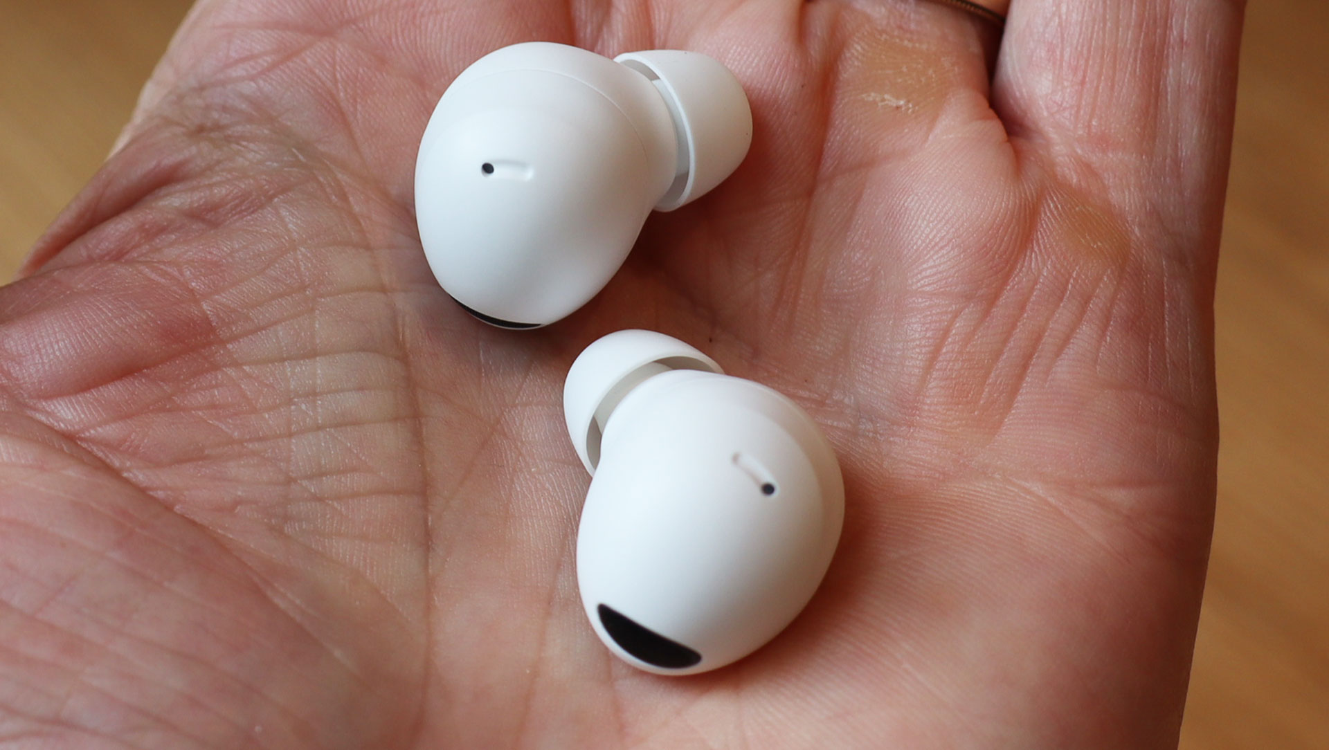 Samsung Galaxy Buds 2 Pro buds in hand