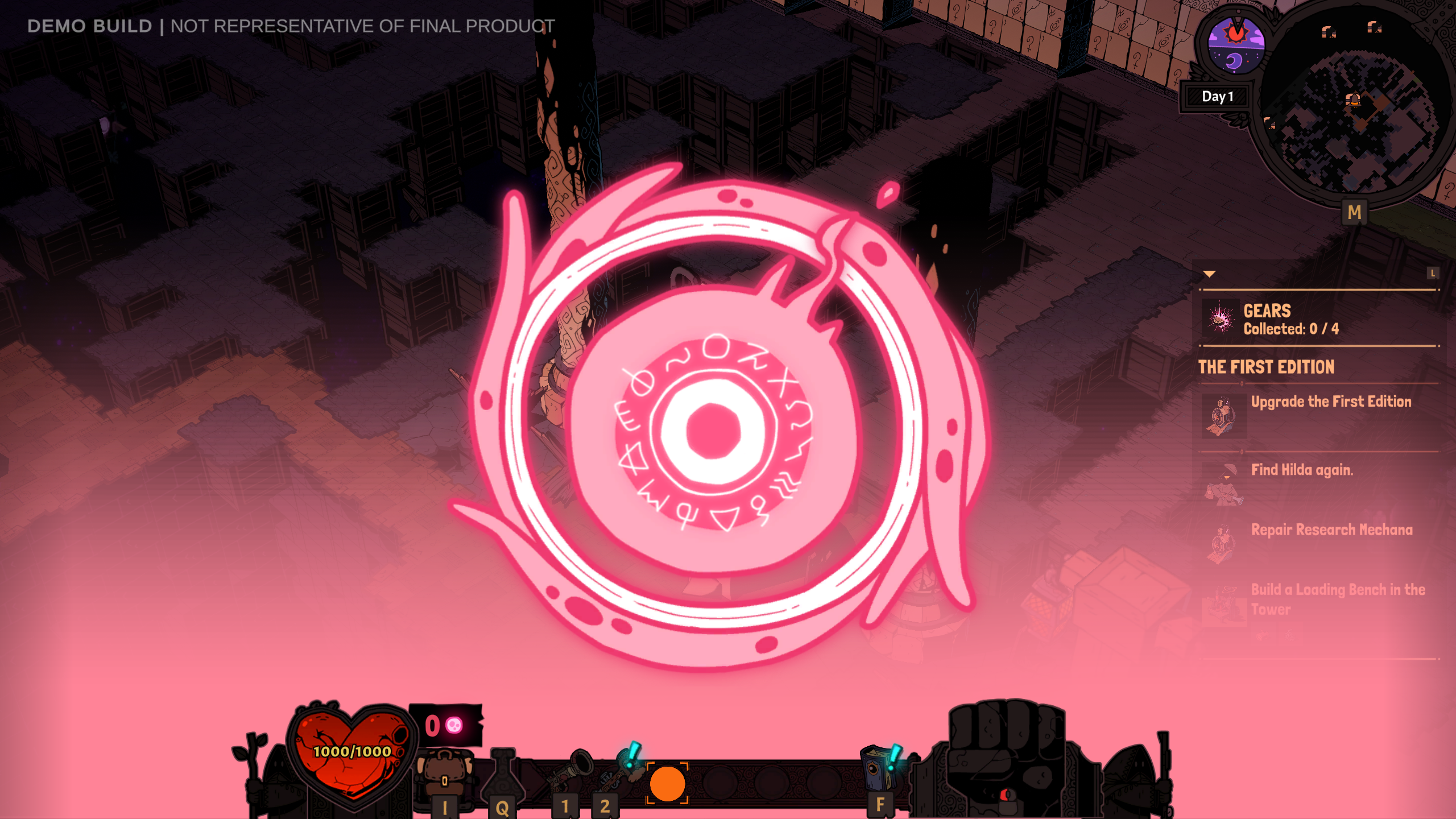 An orb of pink magic