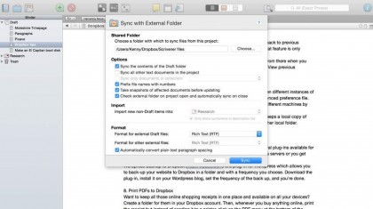 6. Synchronise preferences
