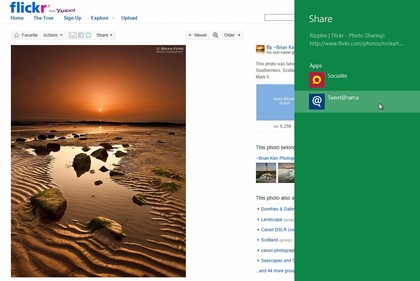 Sharing in windows 8