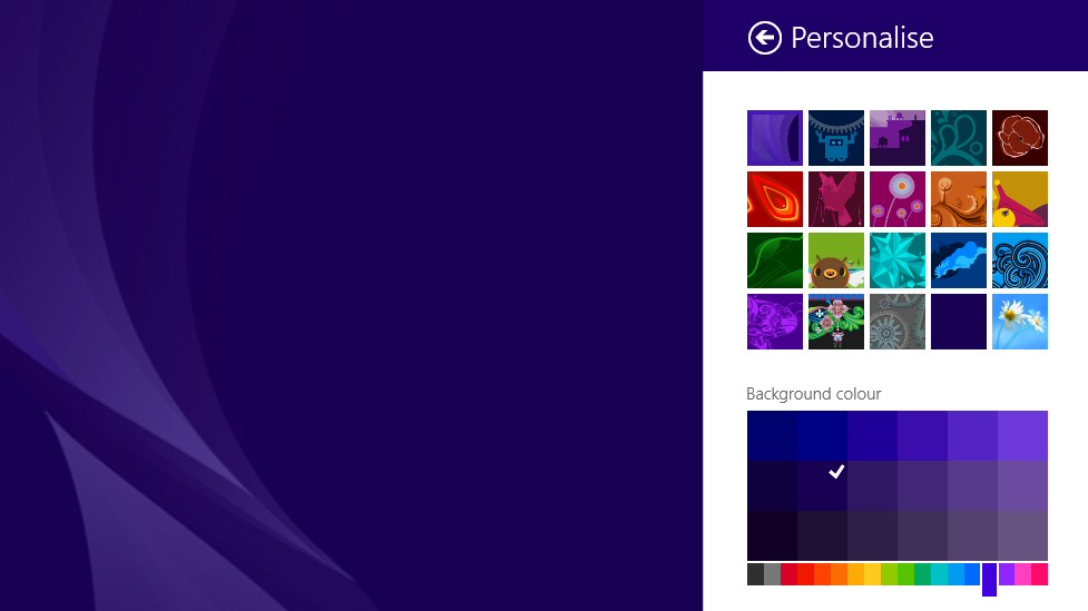 Windows 8.1 personalisation