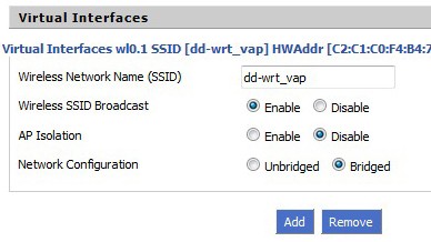 Router settings