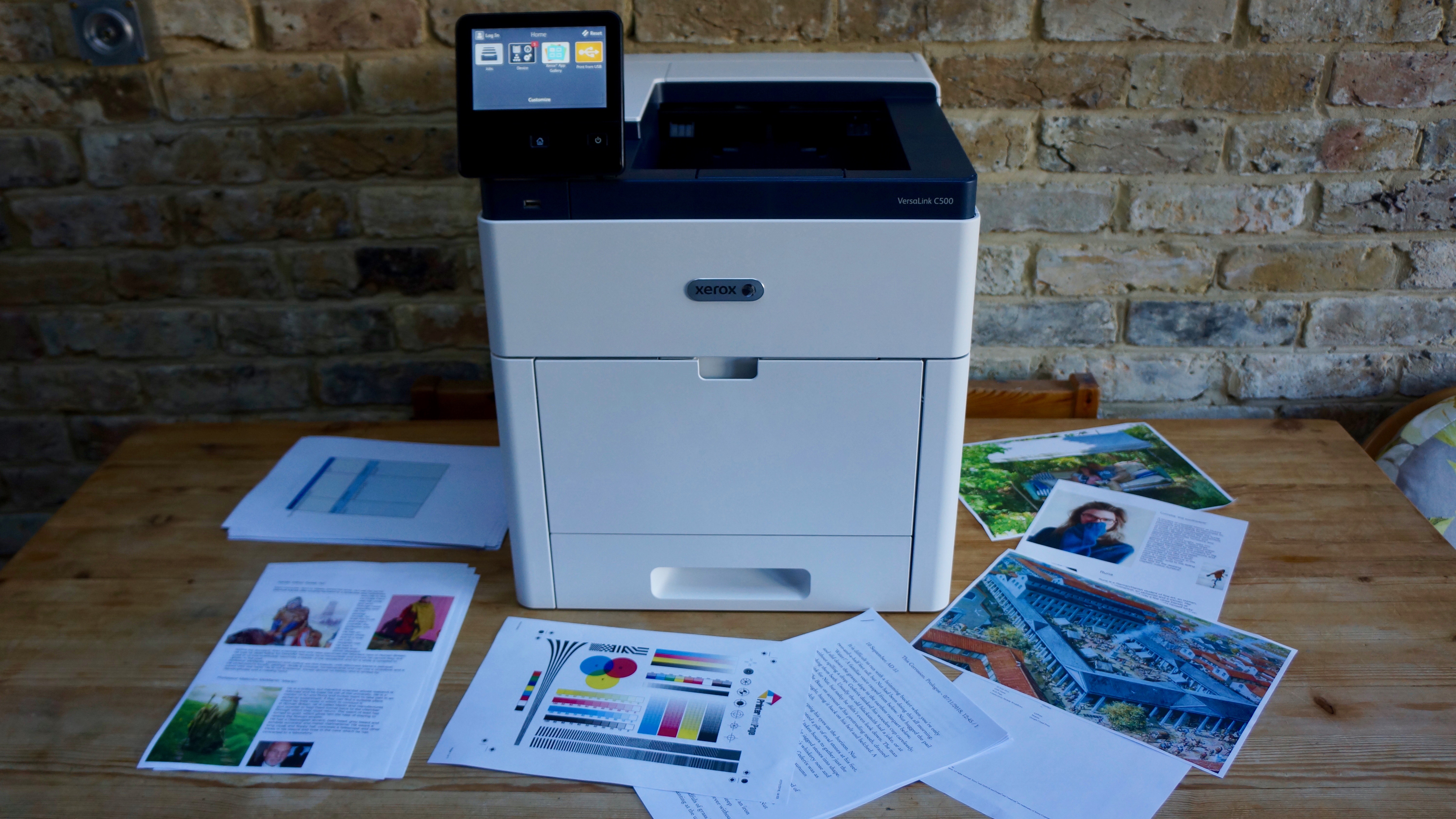 Printer with test pages