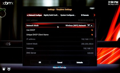 Raspberry Pi XMBC bundle wireless configuration