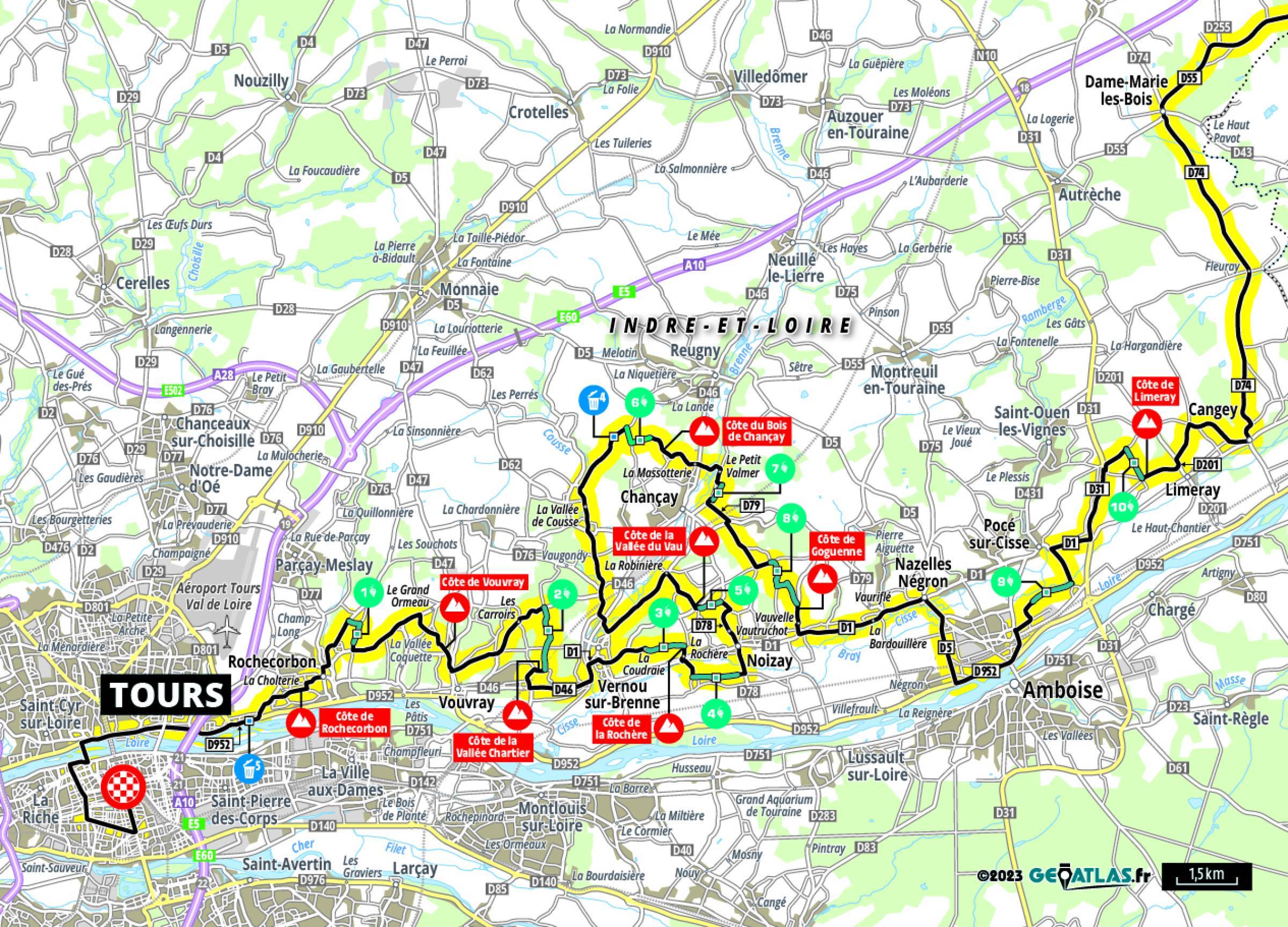 Paris&amp;ndash;Tours finale route 2024