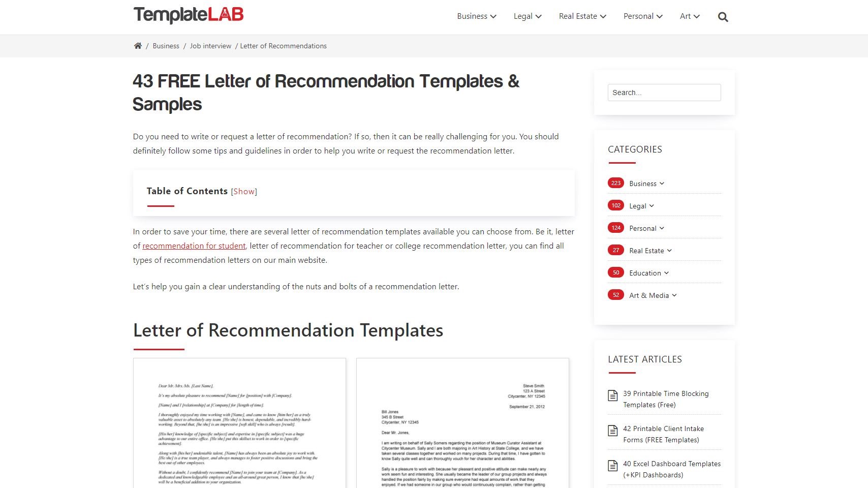 Recommendation Letter Examples