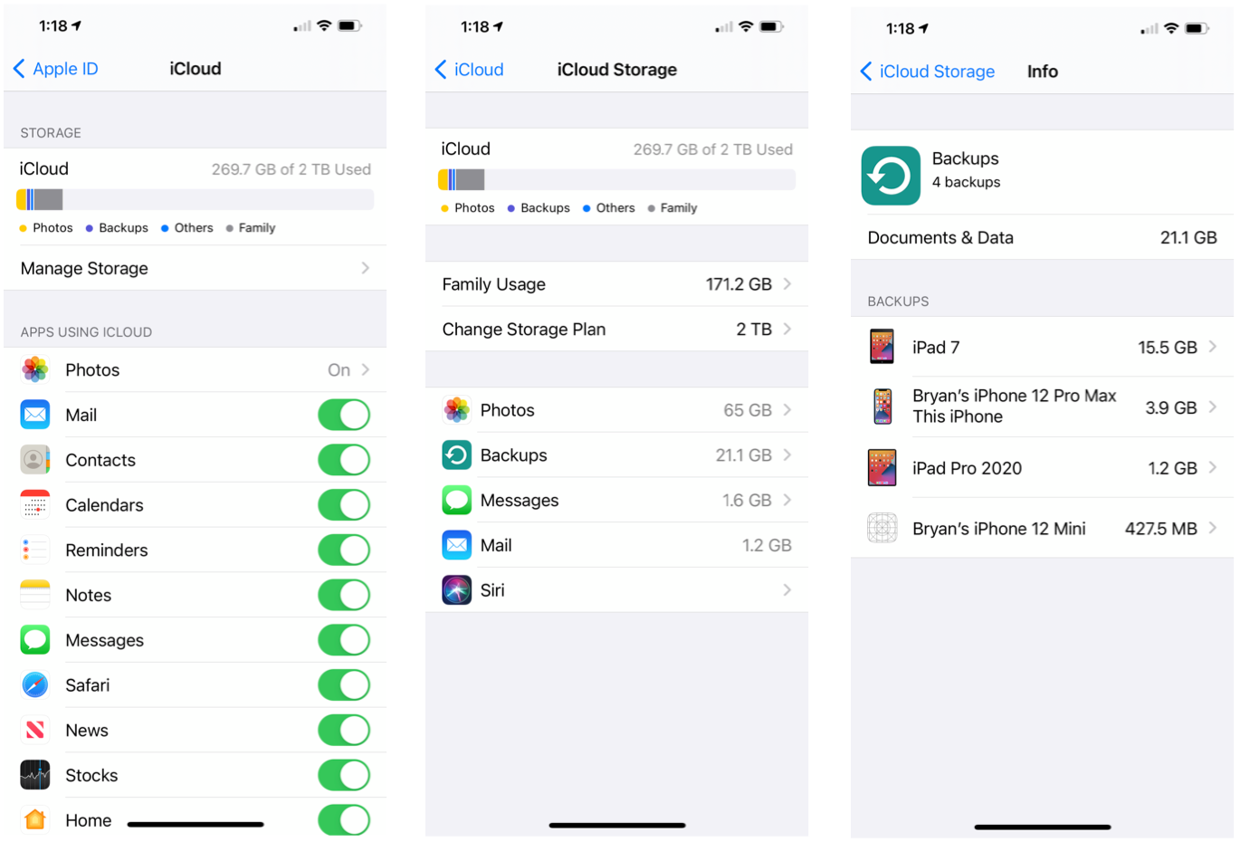 iCloud on iOS 14