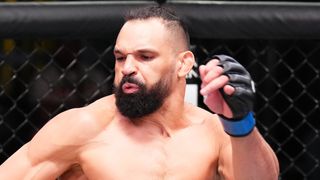 Close up of Michel Pereira of Brazil in action in the Octagon ahead of UFC 295
